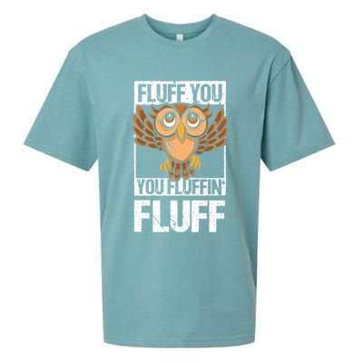 Retro Vintage Fluff You You Fluffin' Fluff Owl Cool Gift Sueded Cloud Jersey T-Shirt