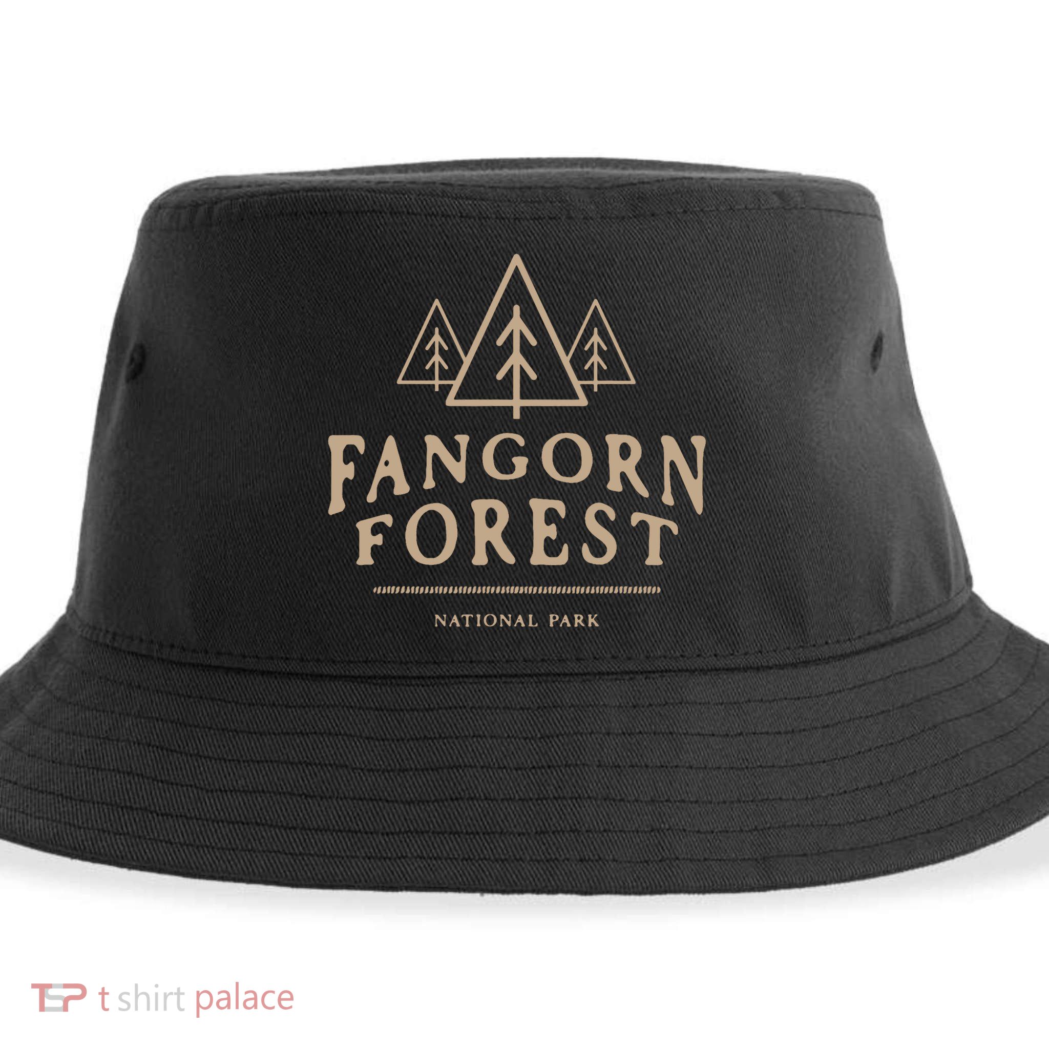 Retro Vintage Fangorn Forest National Park Bookworms Saying Sustainable Bucket Hat
