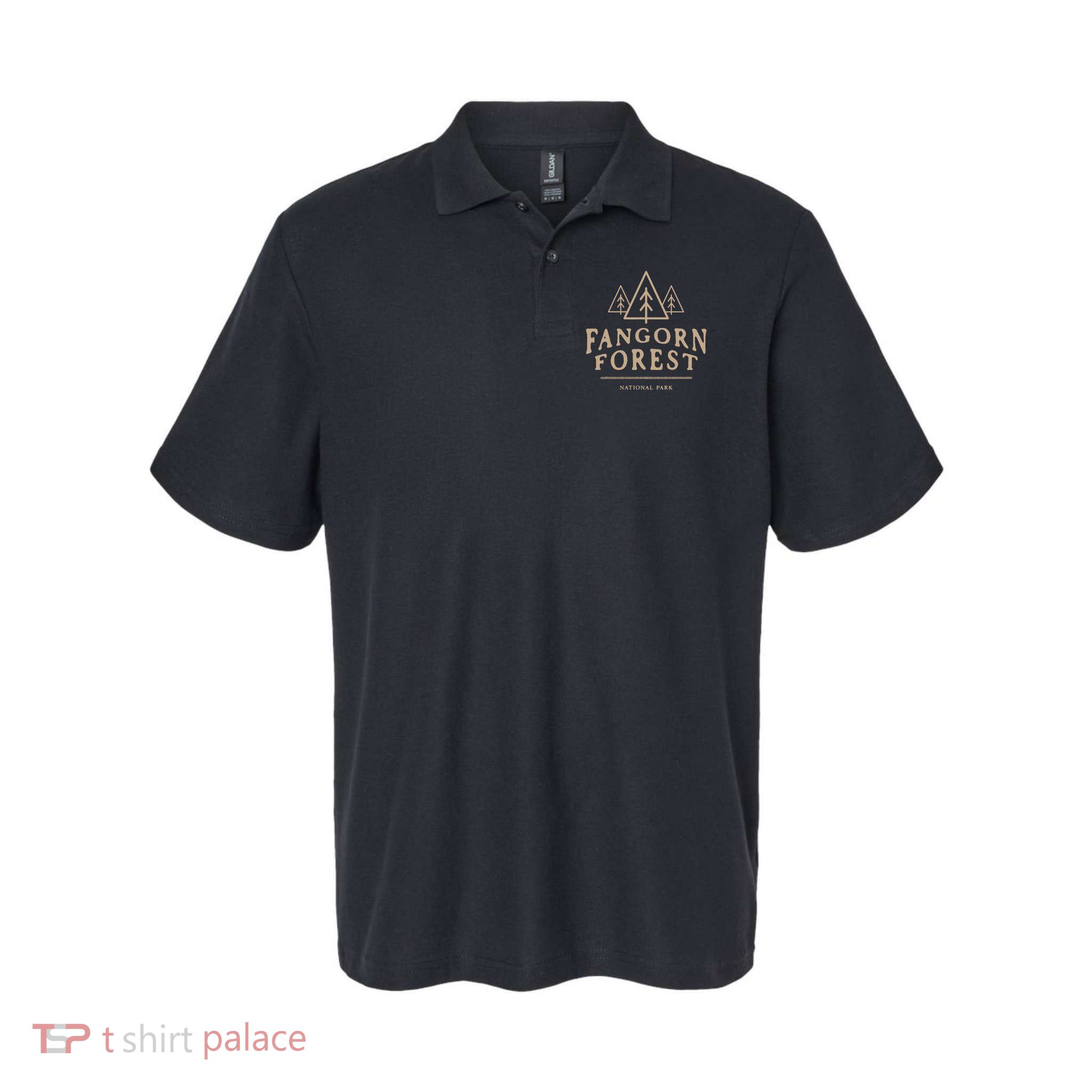 Retro Vintage Fangorn Forest National Park Bookworms Saying Polo