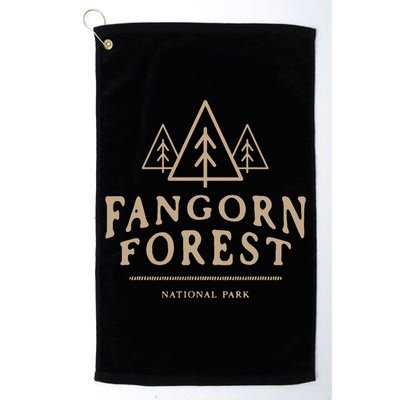 Retro Vintage Fangorn Forest National Park Bookworms Saying Golf Towel
