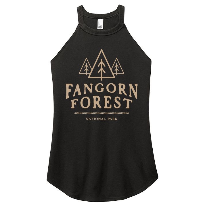 Retro Vintage Fangorn Forest National Park Bookworms Saying Women's Perfect Tri Rocker Tank