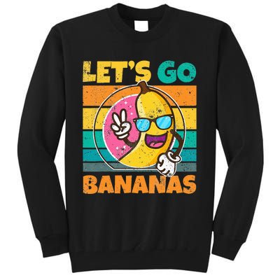 Retro Vintage Funny Banana Meme Let Go Banana Peace Bananas Tall Sweatshirt