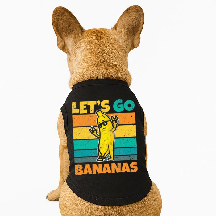 Retro Vintage Funny Banana Meme Let Go Banana Rocker Bananas Doggie Tank