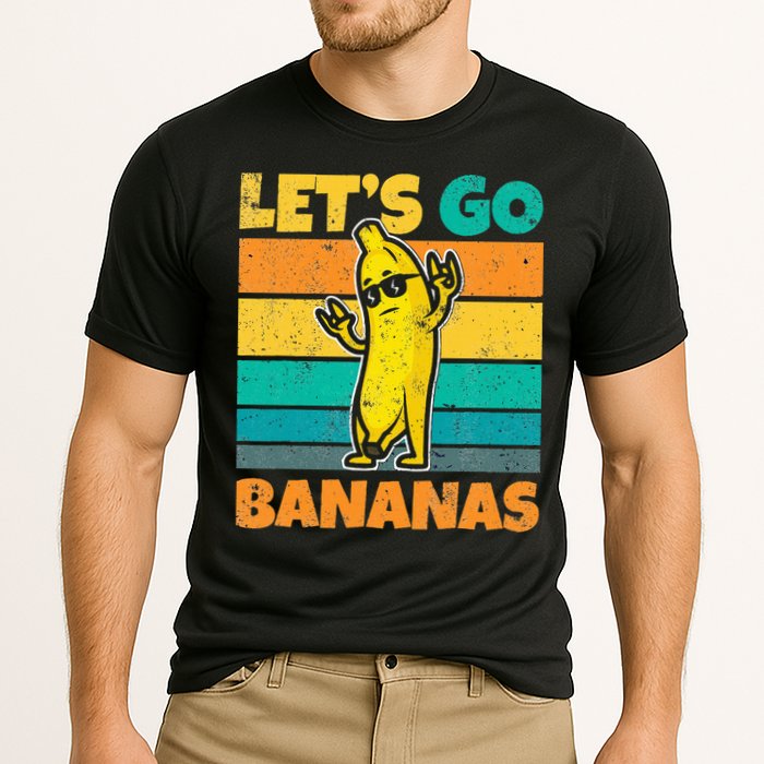 Retro Vintage Funny Banana Meme Let Go Banana Rocker Bananas Performance Shirt