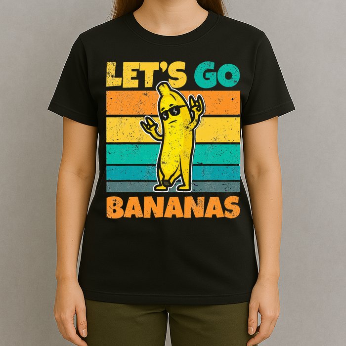 Retro Vintage Funny Banana Meme Let Go Banana Rocker Bananas T-Shirt