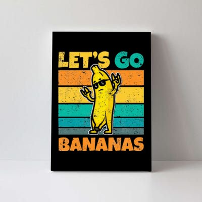 Retro Vintage Funny Banana Meme Let Go Banana Rocker Bananas Canvas