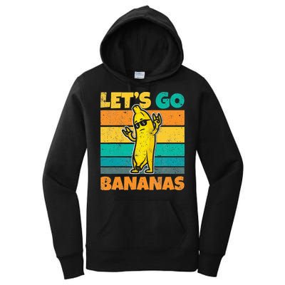 Retro Vintage Funny Banana Meme Let Go Banana Rocker Bananas Women's Pullover Hoodie