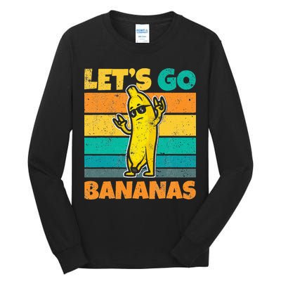 Retro Vintage Funny Banana Meme Let Go Banana Rocker Bananas Tall Long Sleeve T-Shirt