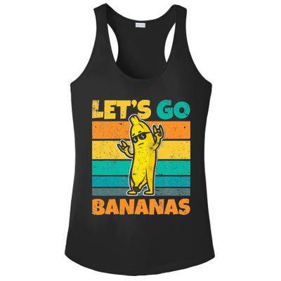 Retro Vintage Funny Banana Meme Let Go Banana Rocker Bananas Ladies PosiCharge Competitor Racerback Tank