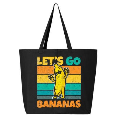 Retro Vintage Funny Banana Meme Let Go Banana Rocker Bananas 25L Jumbo Tote