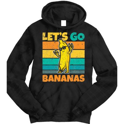 Retro Vintage Funny Banana Meme Let Go Banana Rocker Bananas Tie Dye Hoodie
