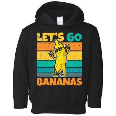 Retro Vintage Funny Banana Meme Let Go Banana Rocker Bananas Toddler Hoodie