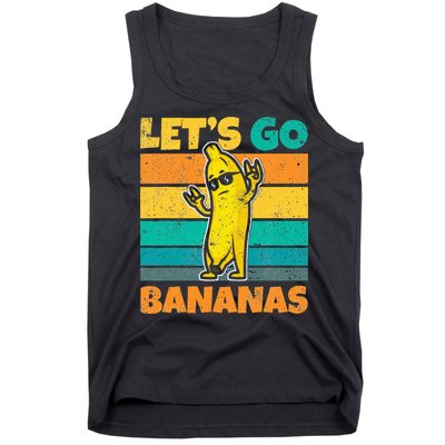 Retro Vintage Funny Banana Meme Let Go Banana Rocker Bananas Tank Top