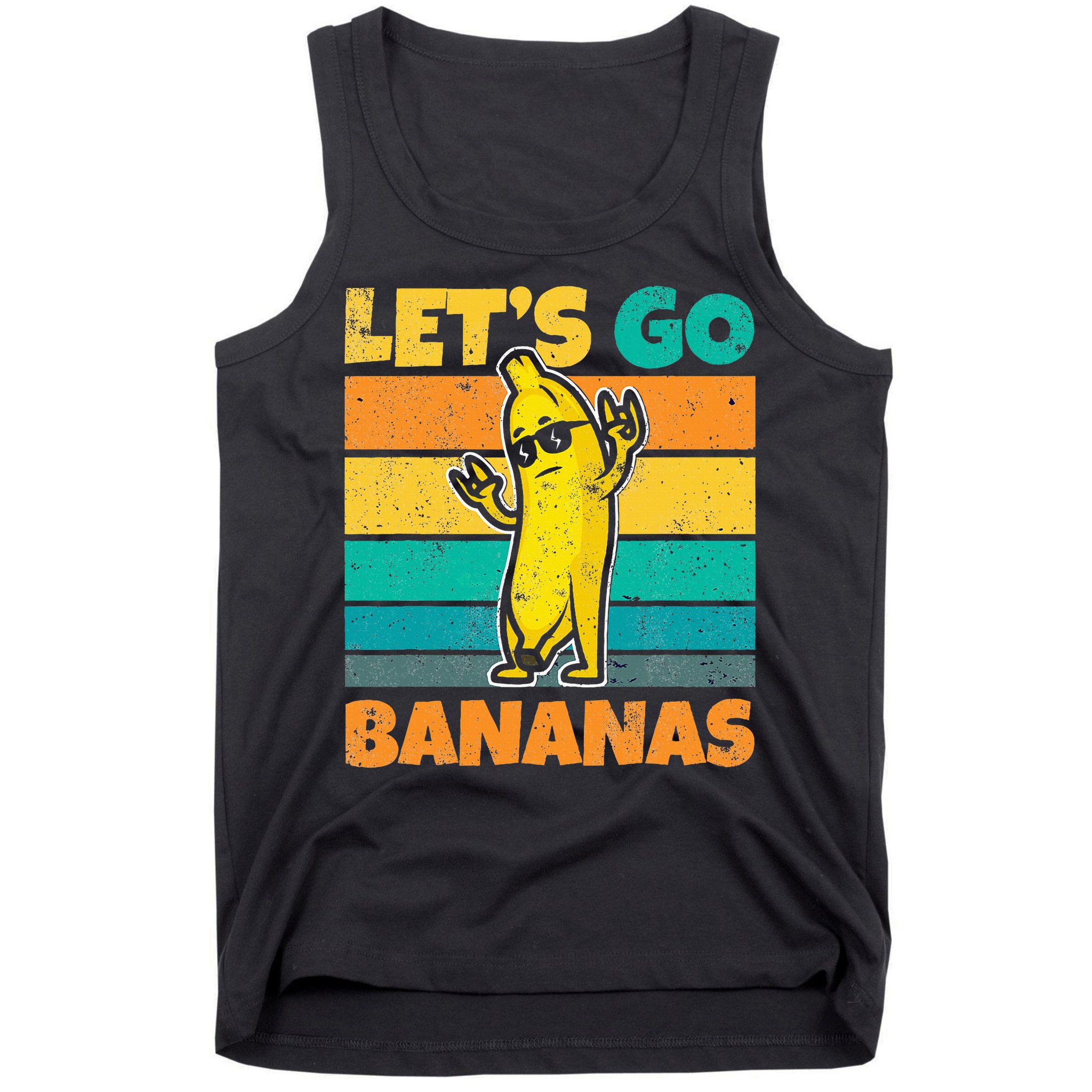 Retro Vintage Funny Banana Meme Let Go Banana Rocker Bananas Tank Top