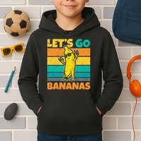 Retro Vintage Funny Banana Meme Let Go Banana Rocker Bananas Kids Hoodie
