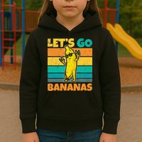 Retro Vintage Funny Banana Meme Let Go Banana Rocker Bananas Kids Hoodie