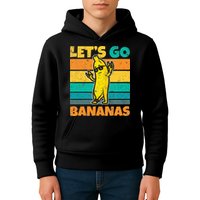 Retro Vintage Funny Banana Meme Let Go Banana Rocker Bananas Kids Hoodie