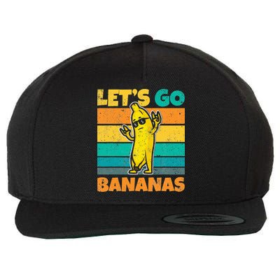 Retro Vintage Funny Banana Meme Let Go Banana Rocker Bananas Wool Snapback Cap