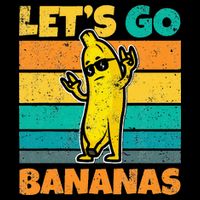 Retro Vintage Funny Banana Meme Let Go Banana Rocker Bananas Kids T-Shirt