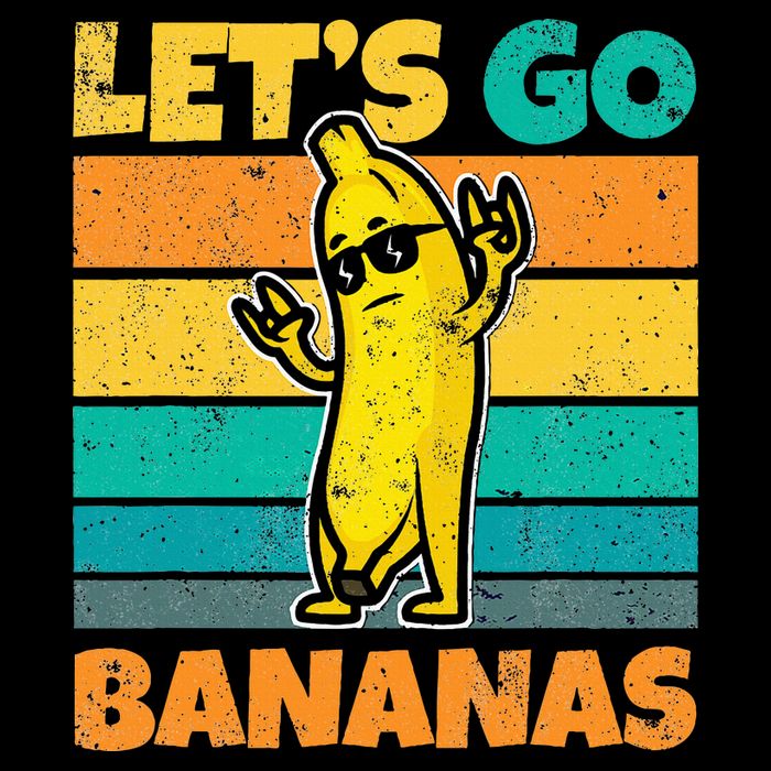 Retro Vintage Funny Banana Meme Let Go Banana Rocker Bananas Kids T-Shirt