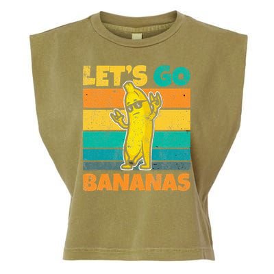 Retro Vintage Funny Banana Meme Let Go Banana Rocker Bananas Garment-Dyed Women's Muscle Tee