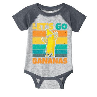 Retro Vintage Funny Banana Meme Let Go Banana Rocker Bananas Infant Baby Jersey Bodysuit