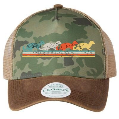 Retro Vintage Ferret Legacy Tie Dye Trucker Hat