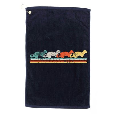 Retro Vintage Ferret Golf Towel