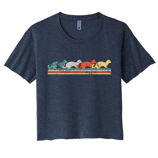 Retro Vintage Ferret Crop Top