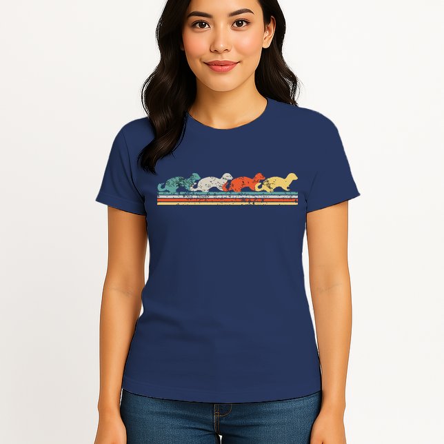 Retro Vintage Ferret Womens T-Shirt