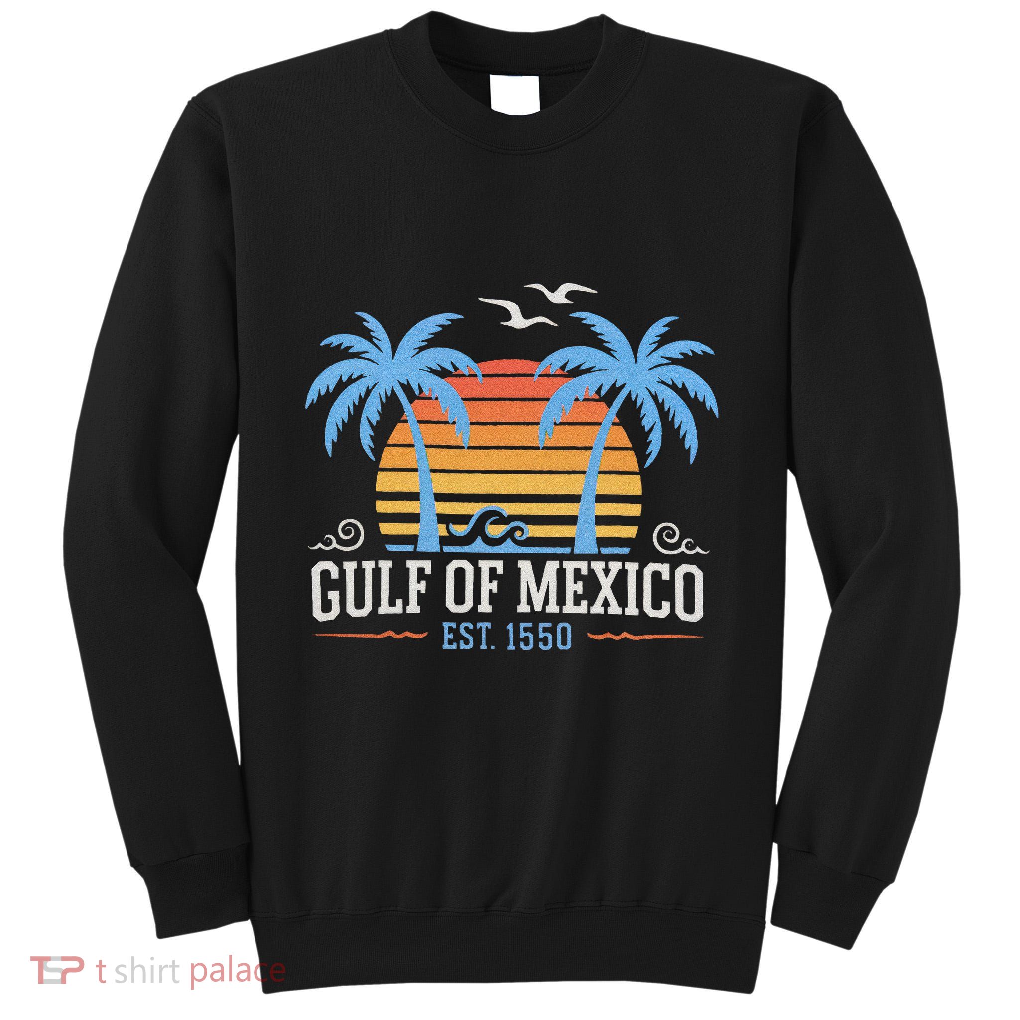 Retro Vintage Gulf Of Mexico Est 1550 Ideal Beach Wear Tall Sweatshirt