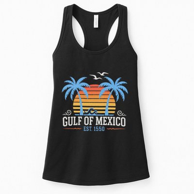 Retro Vintage Gulf Of Mexico Est 1550 Ideal Beach Wear Womens Tank Top