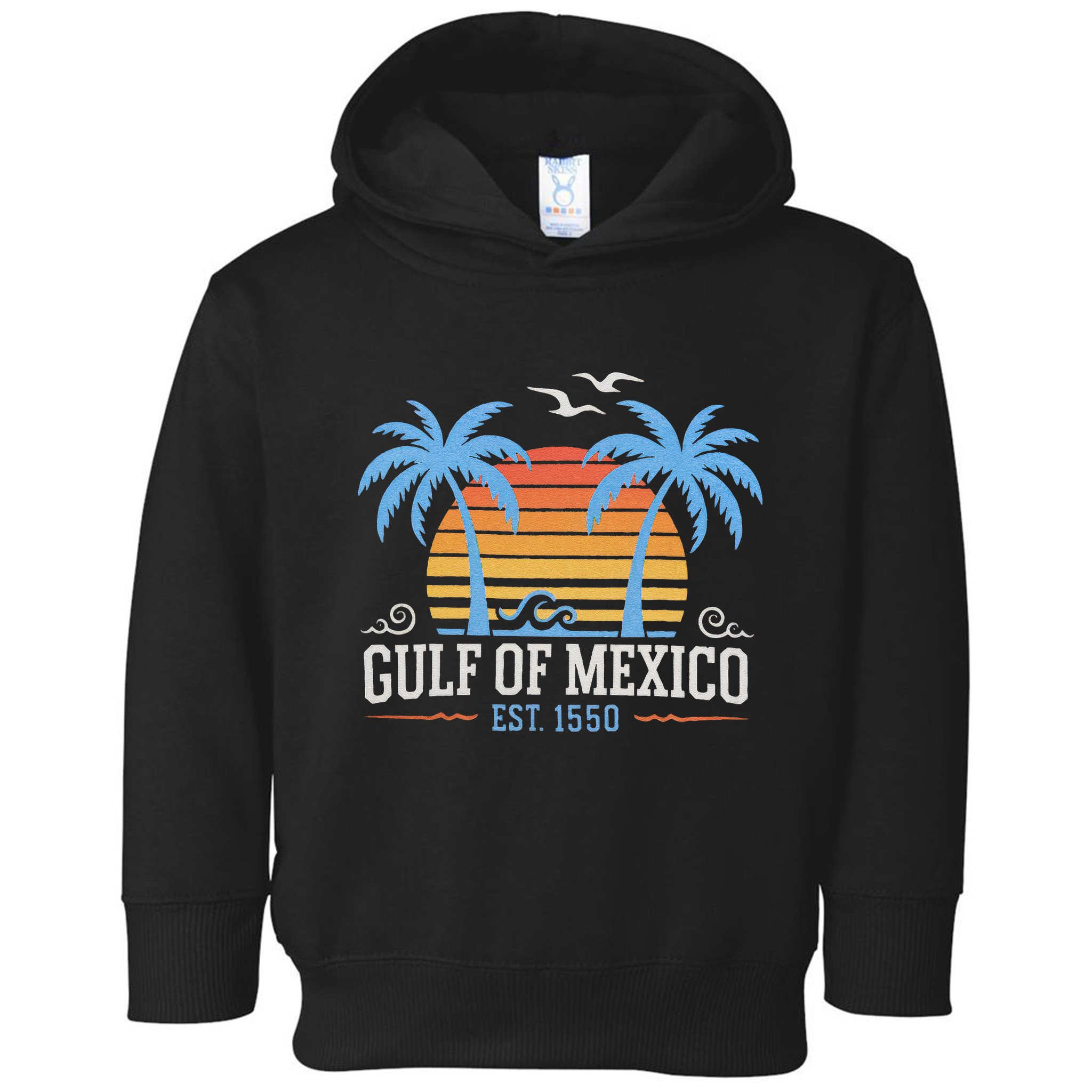 Retro Vintage Gulf Of Mexico Est 1550 Ideal Beach Wear Toddler Hoodie