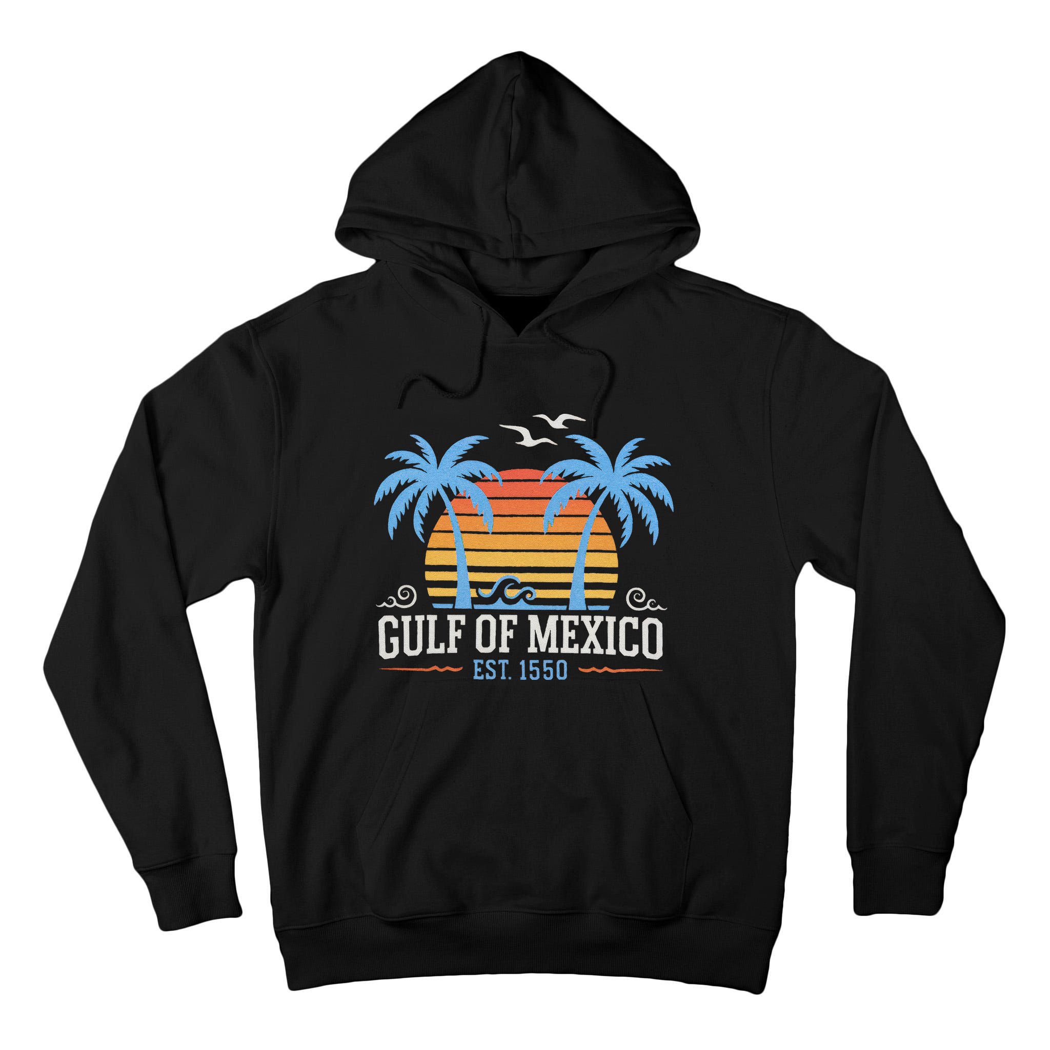Retro Vintage Gulf Of Mexico Est 1550 Ideal Beach Wear Tall Hoodie