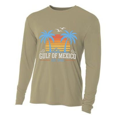 Retro Vintage Gulf Of Mexico Est 1550 Ideal Beach Wear Cooling Performance Long Sleeve Crew
