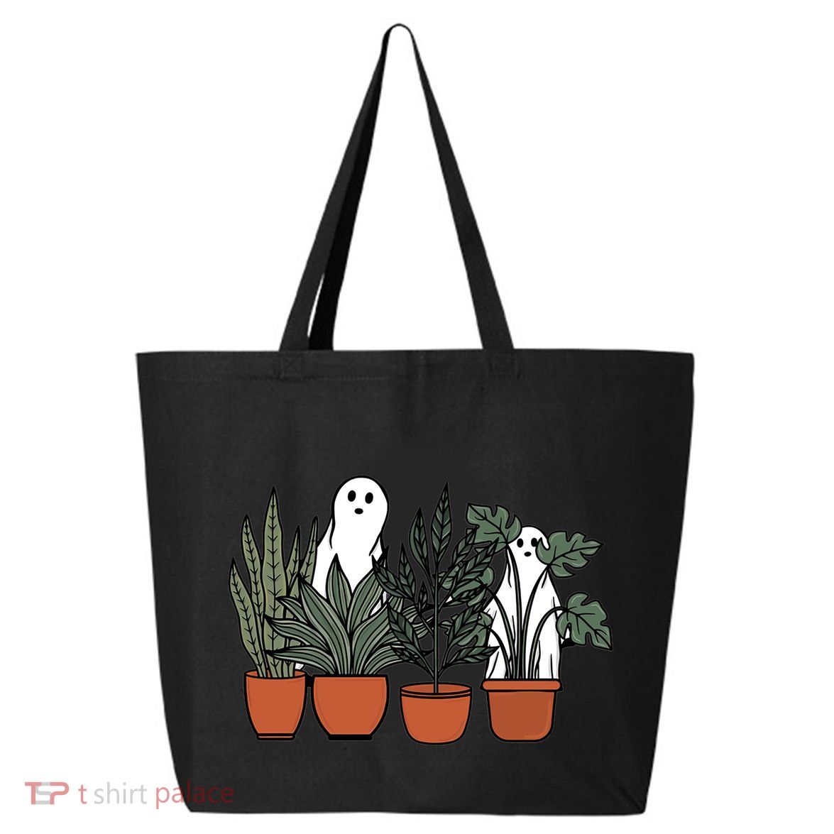 Retro Vintage Ghost Plant Lady Halloween Plants And Ghosts Funny Gift 25L Jumbo Tote