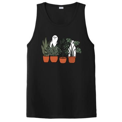 Retro Vintage Ghost Plant Lady Halloween Plants And Ghosts Funny Gift PosiCharge Competitor Tank