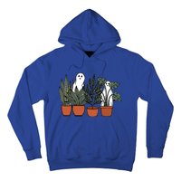 Retro Vintage Ghost Plant Lady Halloween Plants And Ghosts Funny Gift Hoodie