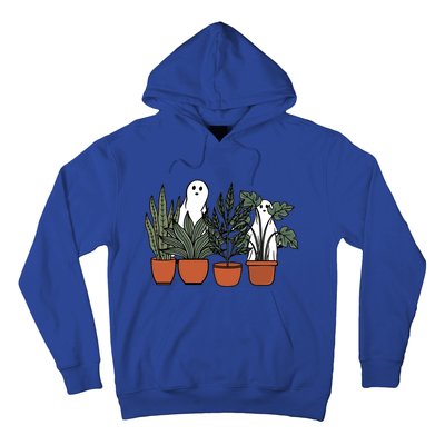 Retro Vintage Ghost Plant Lady Halloween Plants And Ghosts Funny Gift Hoodie