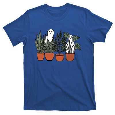 Retro Vintage Ghost Plant Lady Halloween Plants And Ghosts Funny Gift T-Shirt