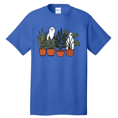 Retro Vintage Ghost Plant Lady Halloween Plants And Ghosts Funny Gift Tall T-Shirt