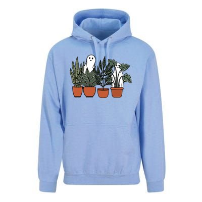 Retro Vintage Ghost Plant Lady Halloween Plants And Ghosts Funny Gift Unisex Surf Hoodie