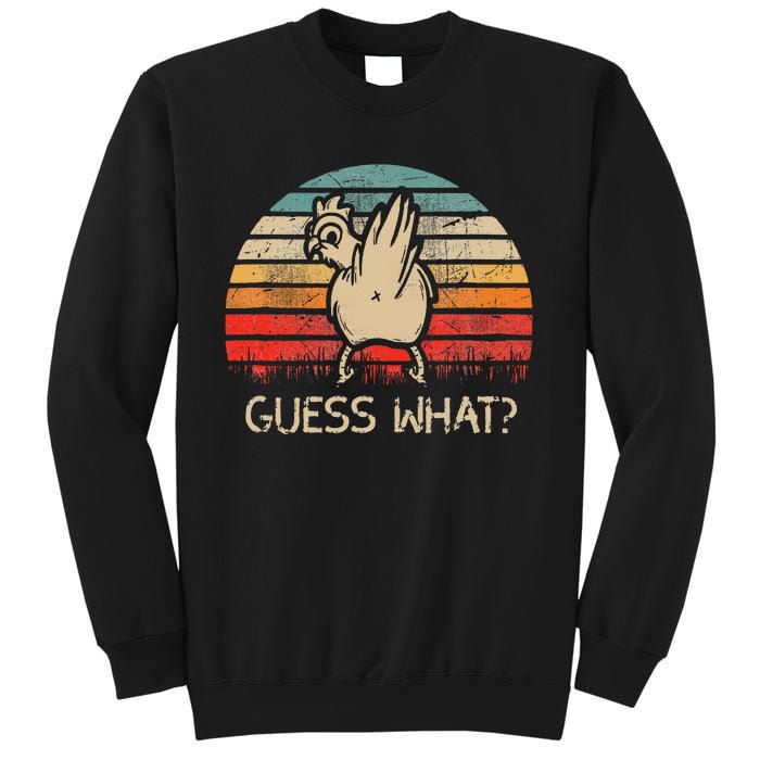 Retro Vintage Guess What Chicken Butt Funny Sweatshirt