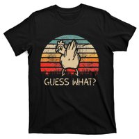 Retro Vintage Guess What Chicken Butt Funny T-Shirt