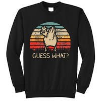 Retro Vintage Guess What Chicken Butt Funny Tall Sweatshirt