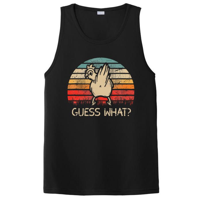 Retro Vintage Guess What Chicken Butt Funny PosiCharge Competitor Tank