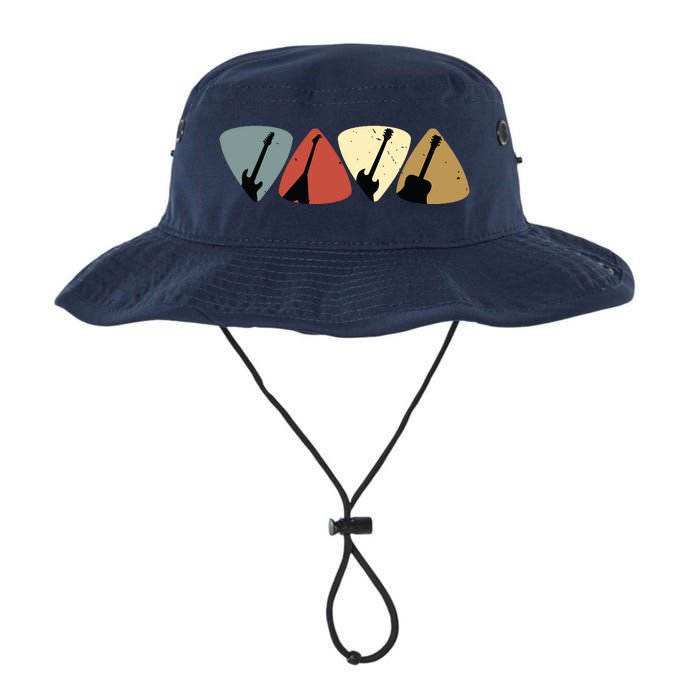 Retro Vintage Guitar Pick Player Guitarist Bassist Musician Legacy Cool Fit Booney Bucket Hat