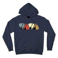 Retro Vintage Guitar Pick Player Guitarist Bassist Musician Tall Hoodie