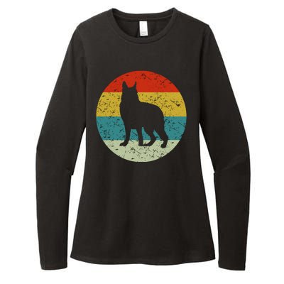 Retro Vintage German Shepherd Womens CVC Long Sleeve Shirt