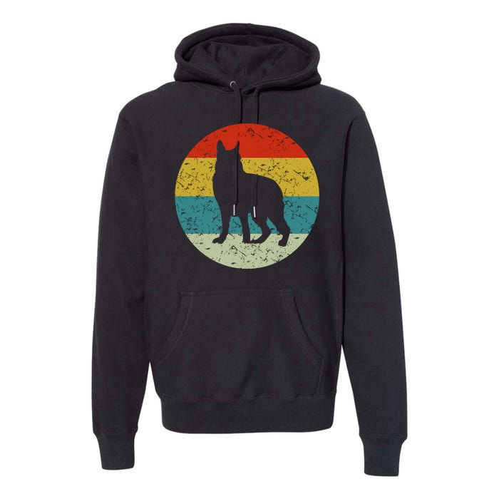 Retro Vintage German Shepherd Premium Hoodie